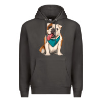 Smoke english bulldog Premium Hoodie - Artiststas