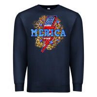 Navy Merica lightning bolt Premium Sweatshirt - Neo Western