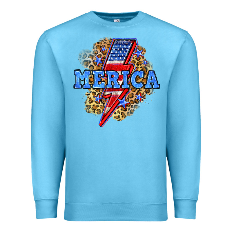 Merica Lightning Bolt Premium Sweatshirt by Neo Western | Teevron
