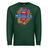 Sports Green Merica lightning bolt Premium Sweatshirt - Neo Western