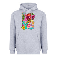 Heather Grey love summer teacher Heavyweight Hoodie - texasbilliewilder