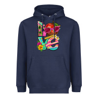 Navy love summer teacher Heavyweight Hoodie - texasbilliewilder
