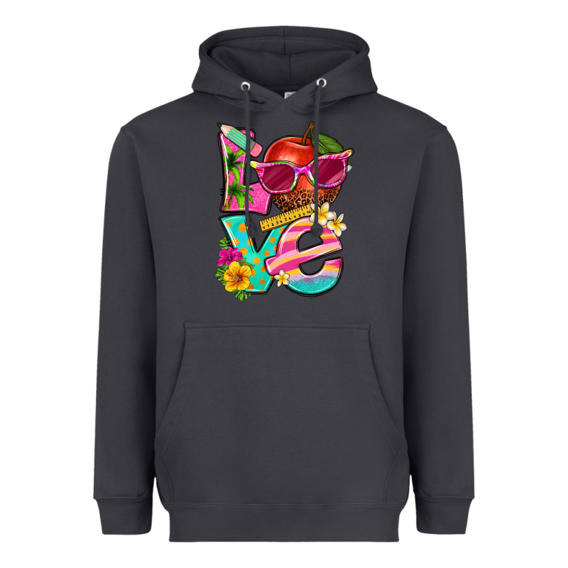 Love Summer Teacher Heavyweight Hoodie by texasbilliewilder | Teevron