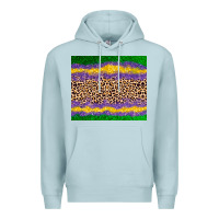 Blue Mist mardi gras leopard Premium Hoodie - AdoDesignShop