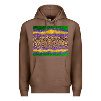 Chestnut mardi gras leopard Premium Hoodie - AdoDesignShop