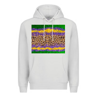 Dove Grey mardi gras leopard Premium Hoodie - AdoDesignShop