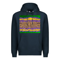 Navy mardi gras leopard Premium Hoodie - AdoDesignShop