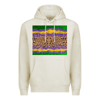 Oatmeal Heather mardi gras leopard Premium Hoodie - AdoDesignShop