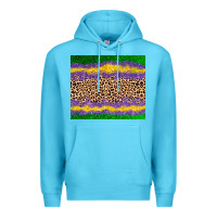 Ocean Blue mardi gras leopard Premium Hoodie - AdoDesignShop
