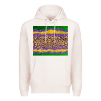 Pale Pink mardi gras leopard Premium Hoodie - AdoDesignShop