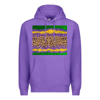 Purple mardi gras leopard Premium Hoodie - AdoDesignShop