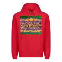 Red mardi gras leopard Premium Hoodie - AdoDesignShop