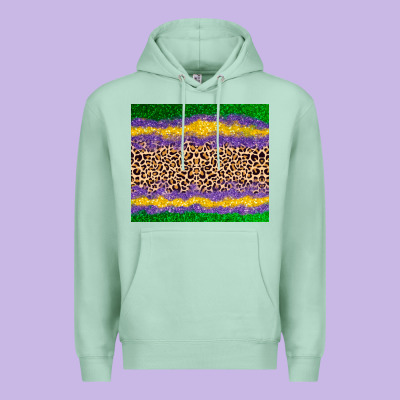 Mardi Gras Leopard Premium Hoodie Designed By Adodesignshop