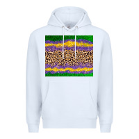 White mardi gras leopard Premium Hoodie - AdoDesignShop