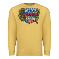 Antique Gold Small town usa 4th of july Premium Sweatshirt - CowGirlArtShop