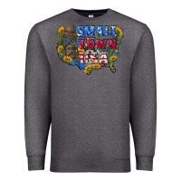 Charcoal Heather Small town usa 4th of july Premium Sweatshirt - CowGirlArtShop