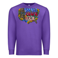 Purple Small town usa 4th of july Premium Sweatshirt - CowGirlArtShop