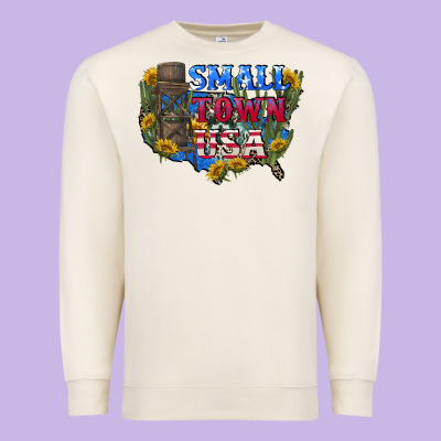 Small Town Usa 4th Of July Premium Sweatshirt Designed By Cowgirlartshop