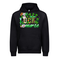 Black st.patricks one lucky nurse Urban Hoodie - BarkalooDesign