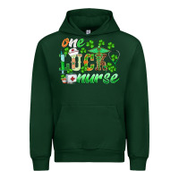 Forest Green st.patricks one lucky nurse Urban Hoodie - BarkalooDesign