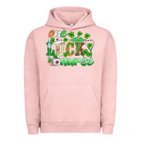 Pigment Salmon st.patricks one lucky nurse Urban Hoodie - BarkalooDesign