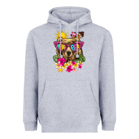 Heather Grey mama bear summer Heavyweight Hoodie - texasbilliewilder