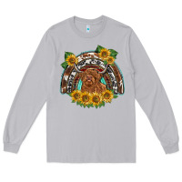 Moon Dust scottish calf sunflowers rainbow Long Sleeve Tee - BarkalooDesign