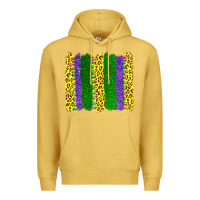 Antique Gold mardi gras leopard brushstrokes Premium Hoodie - AdoDesignShop
