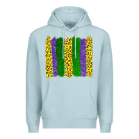 Blue Mist mardi gras leopard brushstrokes Premium Hoodie - AdoDesignShop