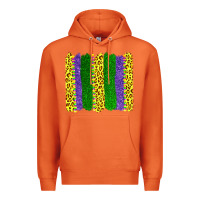 Carrot mardi gras leopard brushstrokes Premium Hoodie - AdoDesignShop