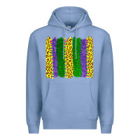 Colony Blue mardi gras leopard brushstrokes Premium Hoodie - AdoDesignShop