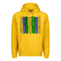 Lemon mardi gras leopard brushstrokes Premium Hoodie - AdoDesignShop