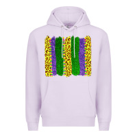 Lilac mardi gras leopard brushstrokes Premium Hoodie - AdoDesignShop