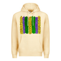 Pina Colada mardi gras leopard brushstrokes Premium Hoodie - AdoDesignShop