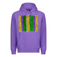Purple mardi gras leopard brushstrokes Premium Hoodie - AdoDesignShop