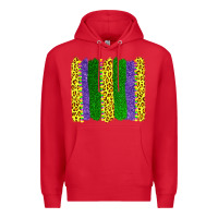Red mardi gras leopard brushstrokes Premium Hoodie - AdoDesignShop