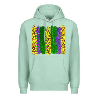 Seafoam mardi gras leopard brushstrokes Premium Hoodie - AdoDesignShop