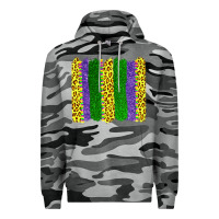 Slate Camo mardi gras leopard brushstrokes Premium Hoodie - AdoDesignShop