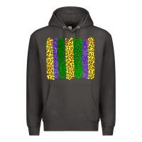 Smoke mardi gras leopard brushstrokes Premium Hoodie - AdoDesignShop