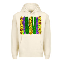 Tofu mardi gras leopard brushstrokes Premium Hoodie - AdoDesignShop