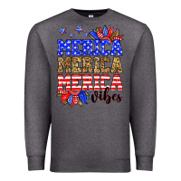 Charcoal Heather Merica merica merica vibes Premium Sweatshirt - Neo Western