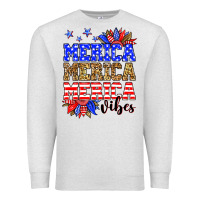Oatmeal Heather Merica merica merica vibes Premium Sweatshirt - Neo Western