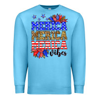 Ocean Blue Merica merica merica vibes Premium Sweatshirt - Neo Western