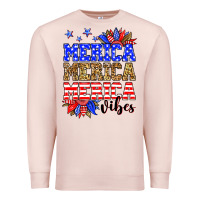 Pale Pink Merica merica merica vibes Premium Sweatshirt - Neo Western