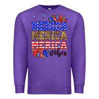 Purple Merica merica merica vibes Premium Sweatshirt - Neo Western