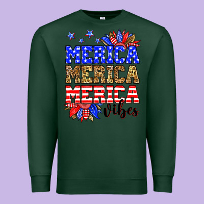Merica Merica Merica Vibes Premium Sweatshirt Designed By Neo Western