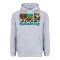 Heather Grey cowboy in training Heavyweight Hoodie - Zillion Design Studio