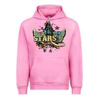 Fuchsia Pink oh my stars america wings Urban Hoodie - NancyCooperArtShop