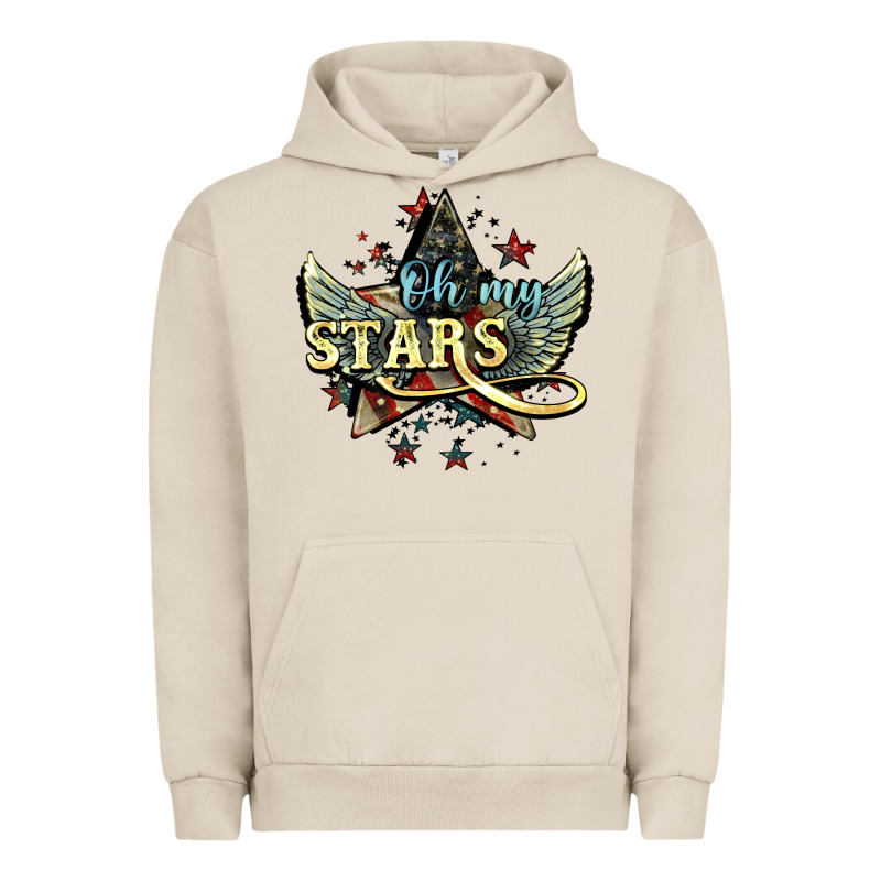 Oh My Stars America Wings Urban Hoodie by NancyCooperArtShop | Teevron