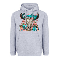 Heather Grey country mama Heavyweight Hoodie - Zillion Design Studio